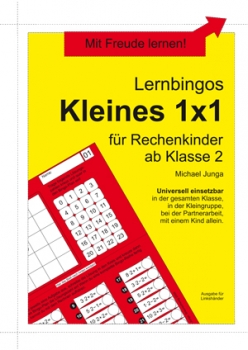 Michael Junga: Lernbingos "Kleines 1x1" (für Linkshänder)
