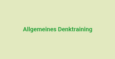 Allgemeines Denktraining