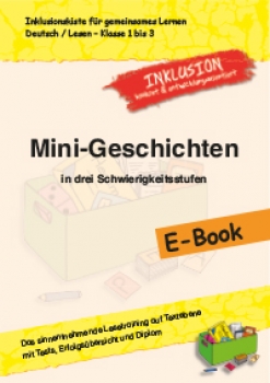 Jens Sonnenberg: E-Book Mini-Geschichten in drei Schwierigkeitsstufen
