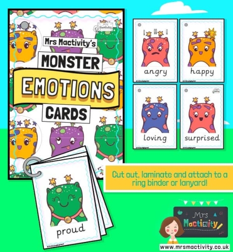 Mrs Mactivity: Monster-Emotionen-Karten - Englisch
