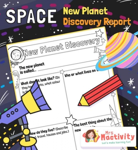 Mrs Mactivity: Ich entdecke einen Planeten (Arbeitsblatt)