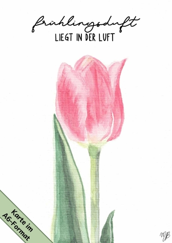 Grußkarte "Tulpe - Frühlingsduft"