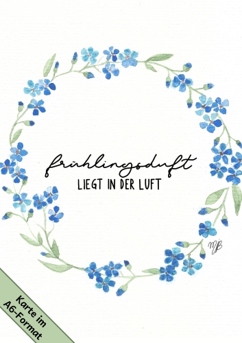 Grußkarte "Vergissmeinnicht - Frühlingsduft"