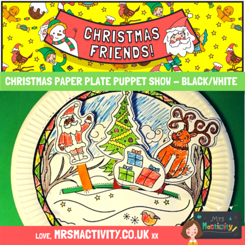 Mrs Mactivity: Pappteller-Theater "Weihnachten" (sw)
