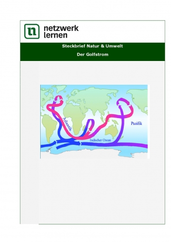 Netzwerk Lernen: Steckbrief Natur & Umwelt - Der Golfstrom