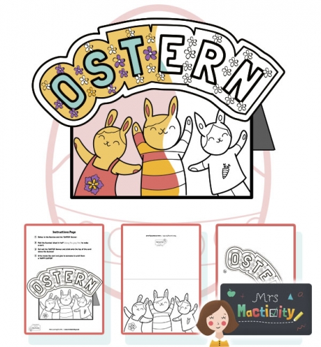 Mrs Mactivity: Osterkarte (s/w)