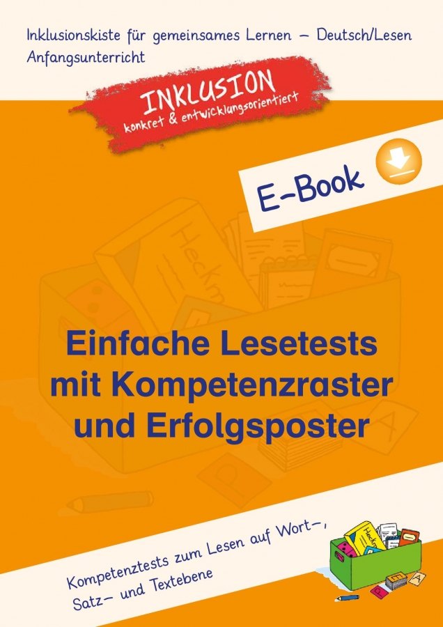 Jens Sonnenberg: E-Book Einfache Lesetests mit Kompetenzraster und Erfolgsposter
