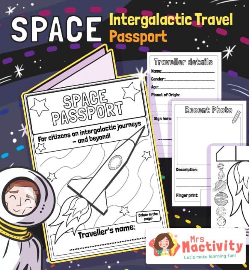 Mrs Mactivity: Astronauten Ausweis (sw)