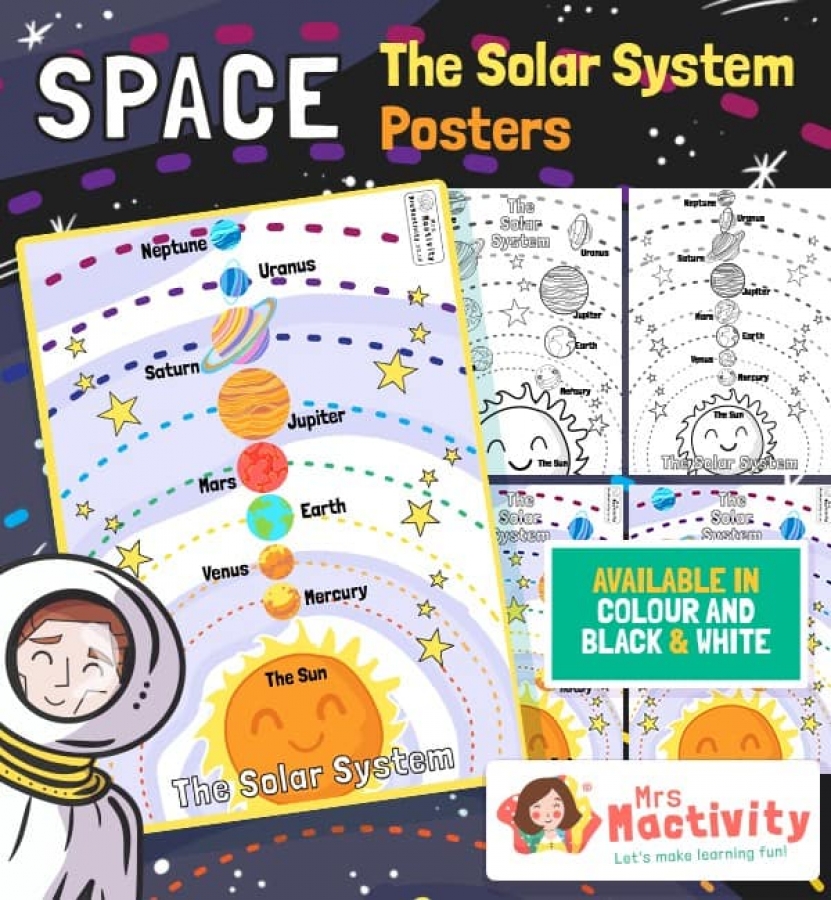 Mrs Mactivity: 2 Sonnensystem Poster (sw)