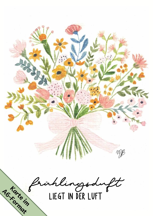 Grußkarte "Blumenstrauß - Frühlingsduft"