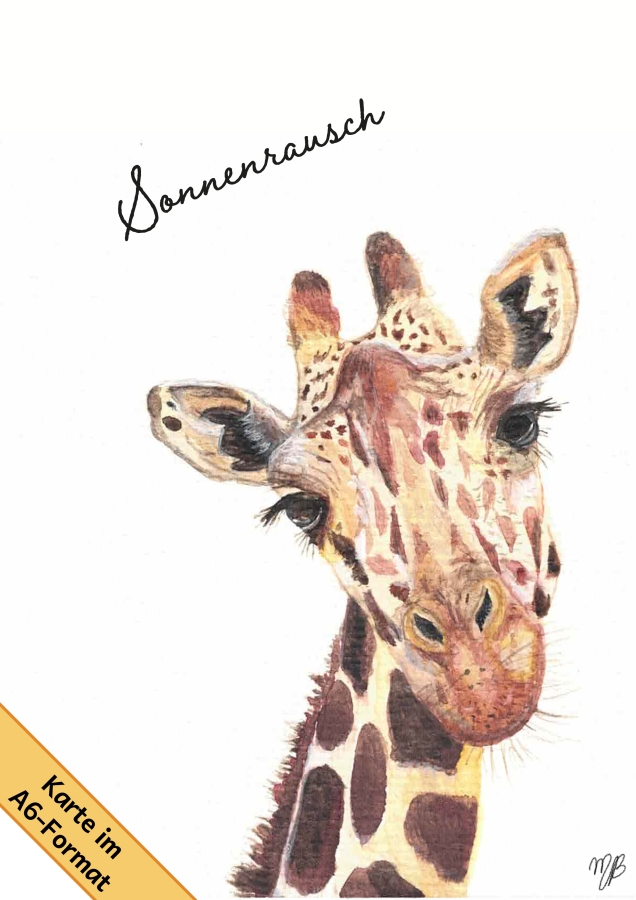 Grußkarte "Giraffe - Sonnenrausch"