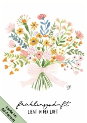 Grußkarte "Blumenstrauß - Frühlingsduft"