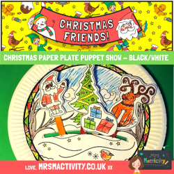 Mrs Mactivity: Pappteller-Theater "Weihnachten" (sw)