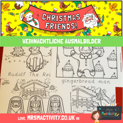 Mrs Mactivity: Weihnachtliche Ausmalbilder